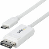 StarTech.com 6ft (2m) USB-C to DisplayPort 1.2 Cable, Bidirectional, 4K 60Hz White Video Adapter for Apple MacBook Pro / Air M1 M2 M3 M4
