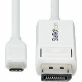 StarTech.com 6ft (2m) USB-C to DisplayPort 1.2 Cable, Bidirectional, 4K 60Hz White Video Adapter for Apple MacBook Pro / Air M1 M2 M3 M4