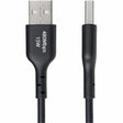 StarTech.com 1ft (30cm) USB-A to USB-C Charging Cable, Charge & Sync, 3A, USB 2.0, TPE Jacket - Black USB Charging Cord