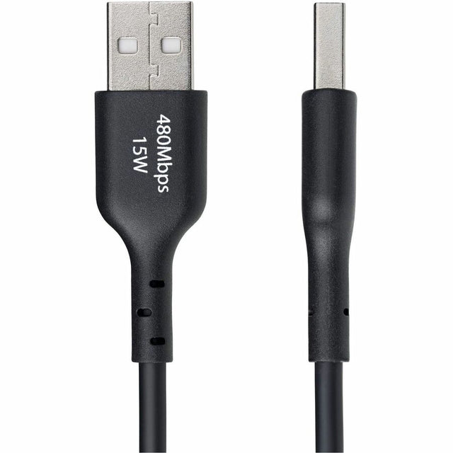 StarTech.com 1ft (30cm) USB-A to USB-C Charging Cable, Charge & Sync, 3A, USB 2.0, TPE Jacket - Black USB Charging Cord