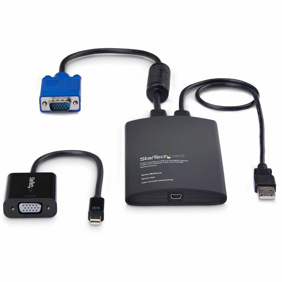 StarTech.com Portable Laptop Crash Cart Adapter, USB/VGA/Mini DisplayPort KVM Console, File Transfer/Video Capture, TAA
