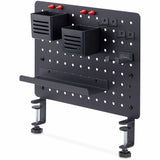 StarTech.com Clamp-On Pegboard with Accessories, 16.5x12.5in, Steel Peg Board, Desktop Storage Organizer, Black