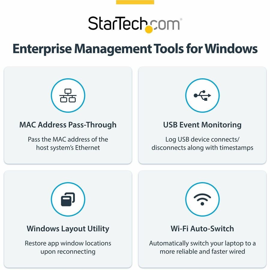 StarTech.com Triple-Monitor USB4 Docking Station, 4K 60Hz HDMI or DisplayPort, 6x USB Hub, 2.5GbE, 100W Charging, Driverless USB-C Dock