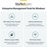 StarTech.com Triple-Monitor USB4 Docking Station, 4K 60Hz HDMI or DisplayPort, 6x USB Hub, 2.5GbE, 100W Charging, Driverless USB-C Dock