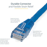 Câble Ethernet CAT6 StarTech.com de 1,5 m - Gigabit moulé bleu - 100 W PoE UTP 650 MHz - Cordon de raccordement catégorie 6 certifié UL/TIA