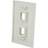StarTech.com Plaque murale universelle RJ45 à double prise, blanche