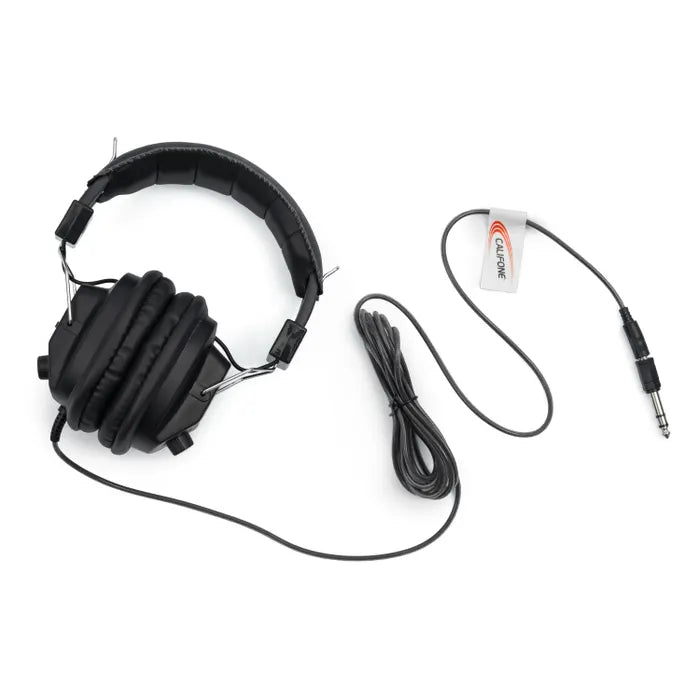 Califone 3068AV Switchable Stereo/Mono Over-Ear Headphones, 3.5mm and Adapter Plug, Black